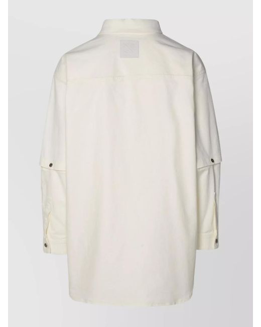 Off-White c/o Virgil Abloh Natural Denim Oversized Logo Shirt Jacket for men