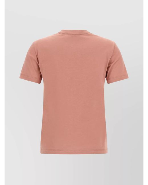 Fendi Pink Cotton Logo Print T-Shirt