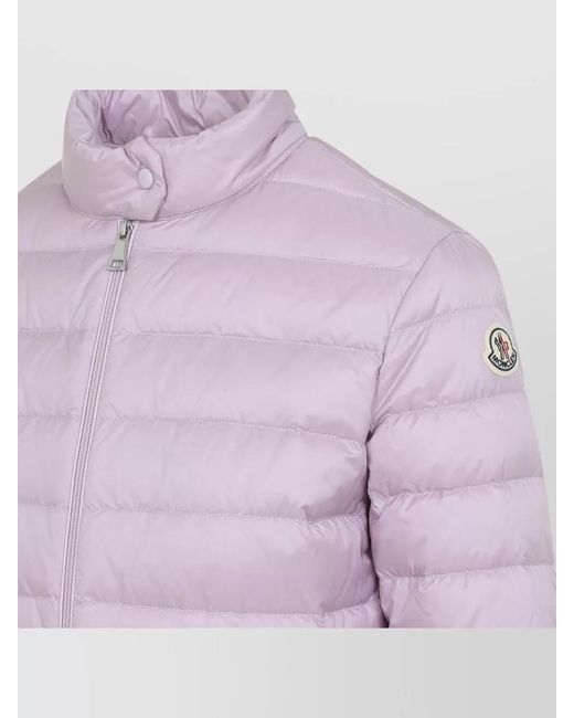 Moncler Purple Down Quilted Short Puffer Jacket