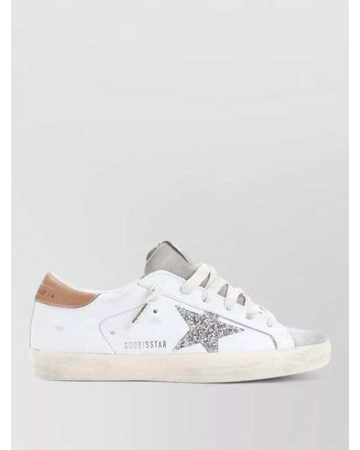 Golden Goose Deluxe Brand White Superstar Lace Up Low Top Sneakers