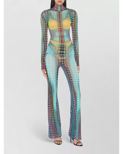 Jean Paul Gaultier Blue Flared Trousers