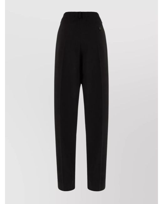 Givenchy Black Wool Straight-Leg Tailored Trousers