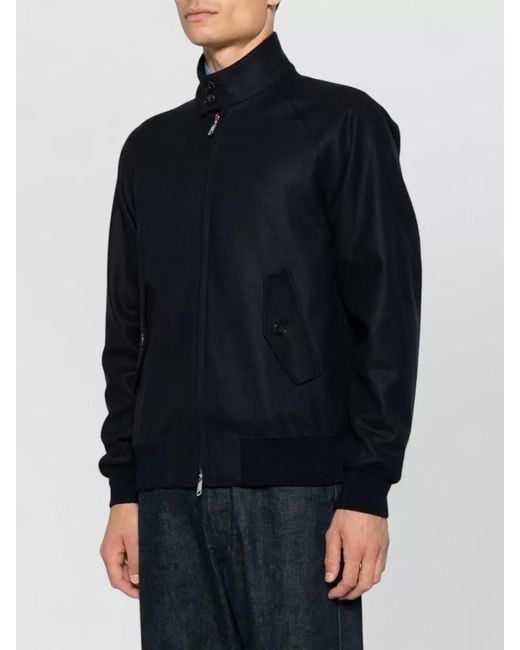 Baracuta Blue Cashmere Single Breasted Coat for men