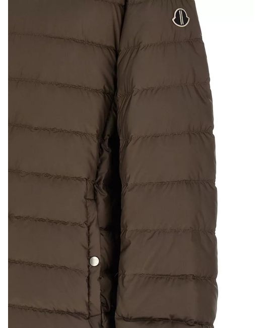 Rick Owens Brown Moncler + 'Flight Parka' Down Jacket for men