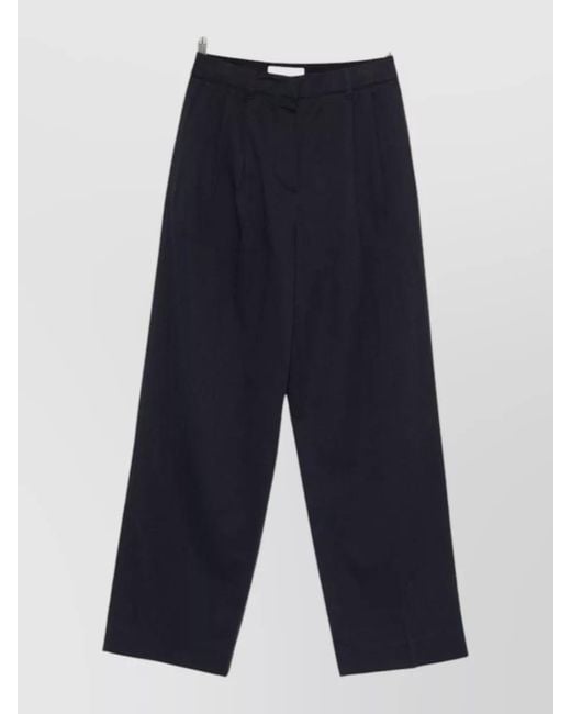 DUNST Blue Cotton Blend Chinos Tailored Trousers
