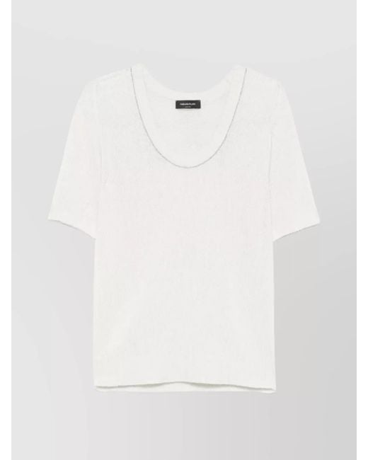Fabiana Filippi White Cashmere Knitted Top