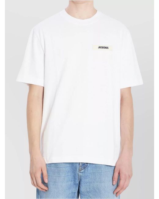 Jacquemus White Gros Grain T-Shirt for men