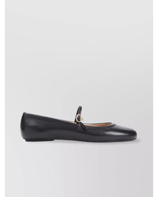 Gianvito Rossi Carla Leather Mary Jane Ballerinas in White | Lyst