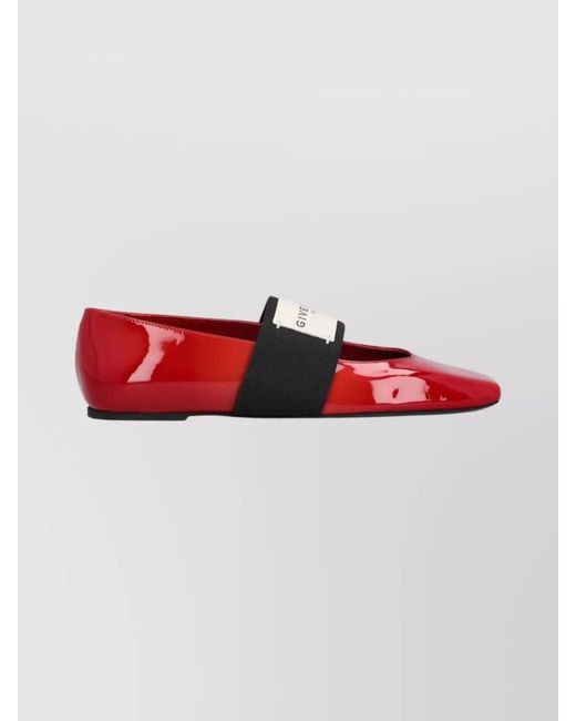 Givenchy Patent Leather Squared Ballerina Shoes