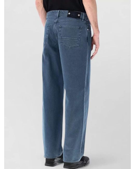 Stone Island Blue Denim Loose-Fit Straight-Leg Jeans for men