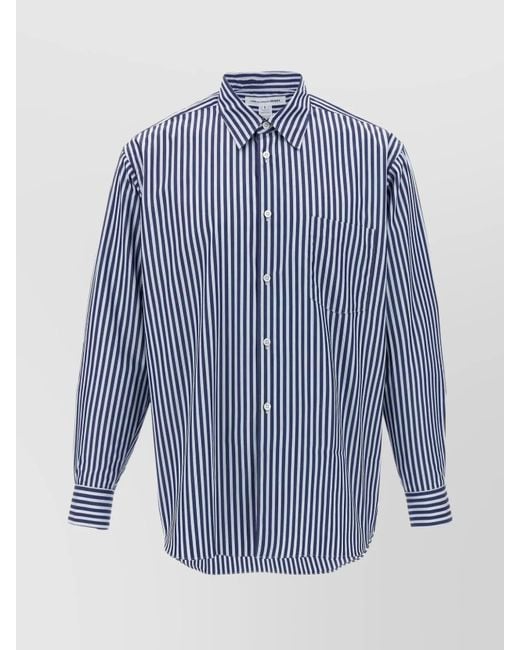 Comme des Garçons Blue Cotton Shirt for men