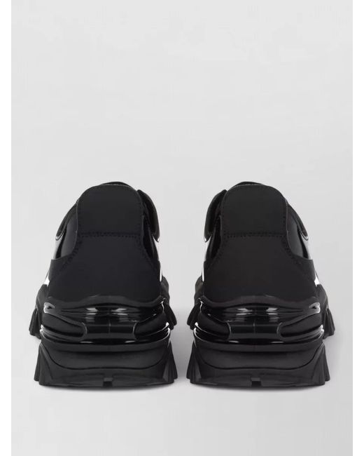 Versace Jeans Couture Black Leather Low-Top Sneakers for men