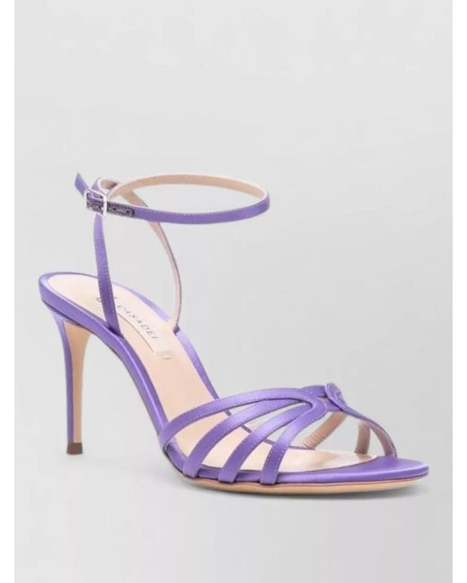 Casadei Pink Leather Ankle-Strap Sandals