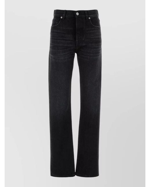 Fendi Black High Rise Wide Leg Denim Jeans for men