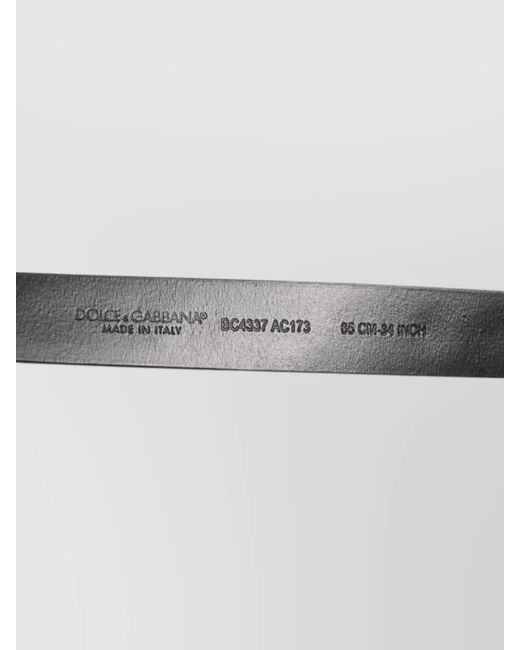 Dolce & Gabbana Black Leather Studded Belt Tone Buckle for men