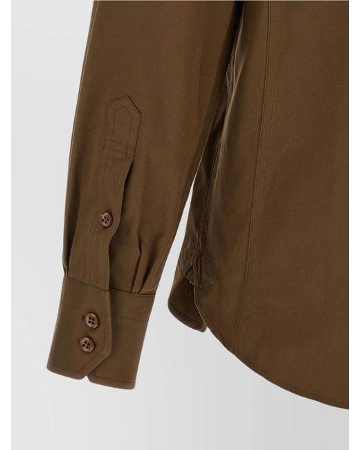 Tom Ford Brown Silk Blend Shirt for men
