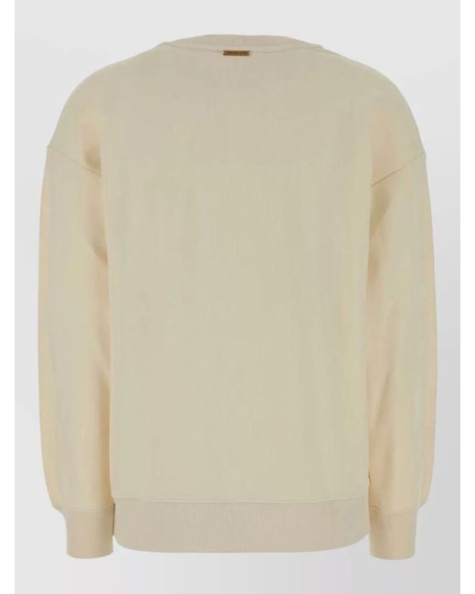Michael Kors Natural Cotton Sweatshirt Crew Neck Long Sleeves