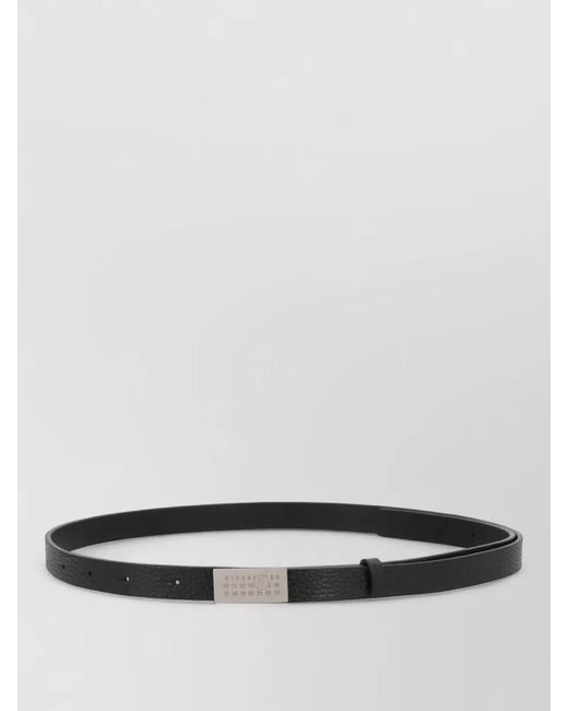 MM6 by Maison Margiela White Leather Belt