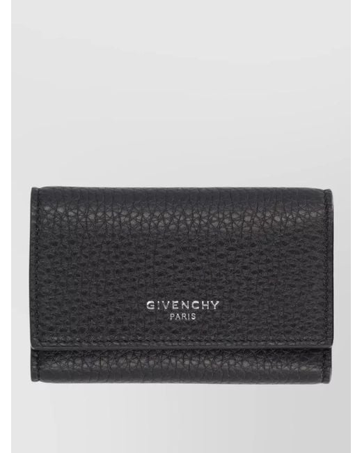 Givenchy Black Leather Keychain Wallet for men