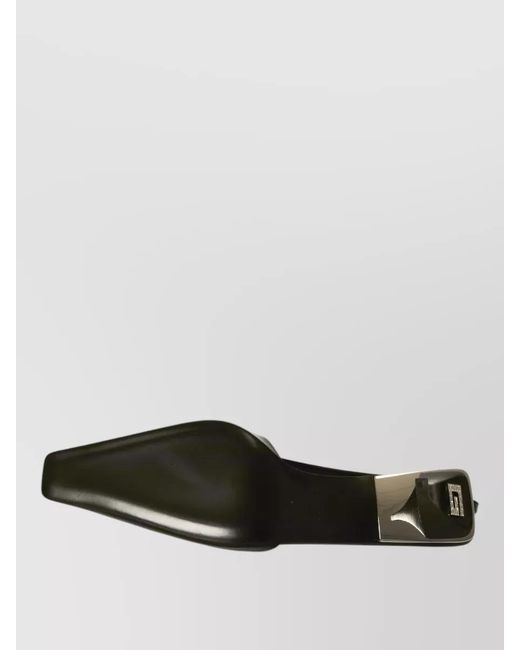 Gucci Black Leather Crystal-Embellished Slingback Pumps
