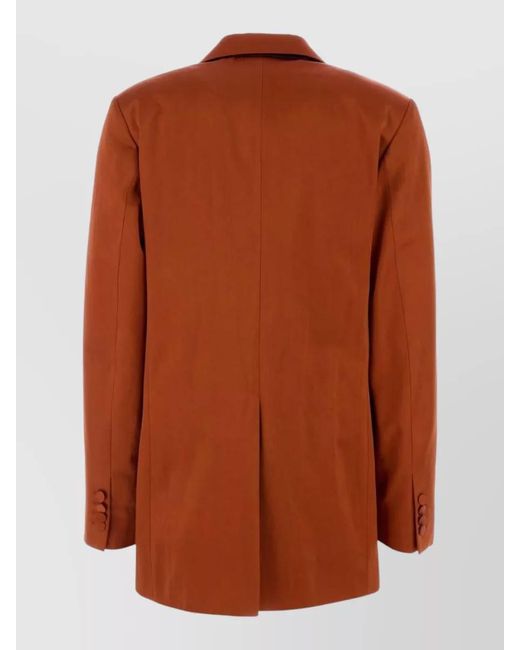 Dries Van Noten Brown Satin Blazer