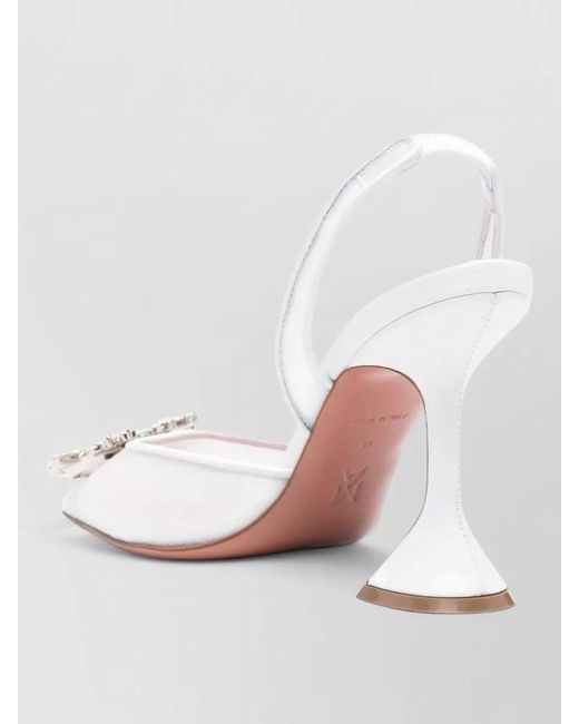 AMINA MUADDI White Begum Slingback Pumps Pointed Toe Embellishment