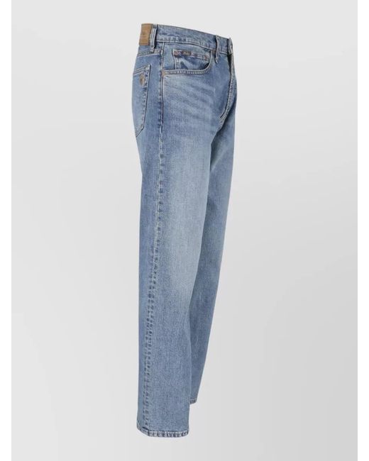 Polo Ralph Lauren Blue Tailored Trousers Belt Loops Back Pockets for men
