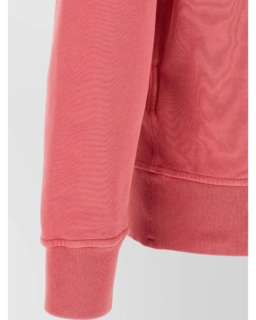 Stone Island Pink 6100062 Hooded Sweatshirt Drawstring Kangaroo Pocket for men