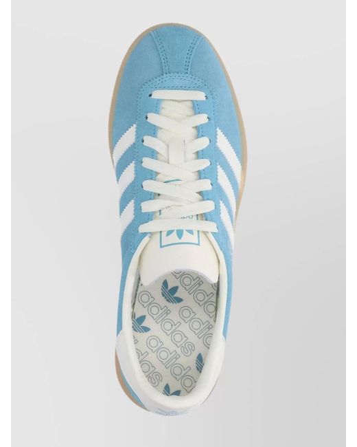 Adidas Blue Leather Low-Top Sneakers