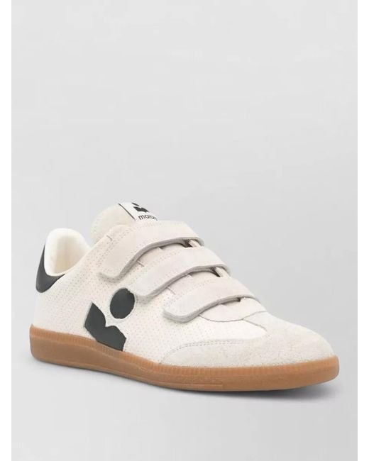 Isabel Marant Multicolor Perforated Suede Low-Top Sneakers