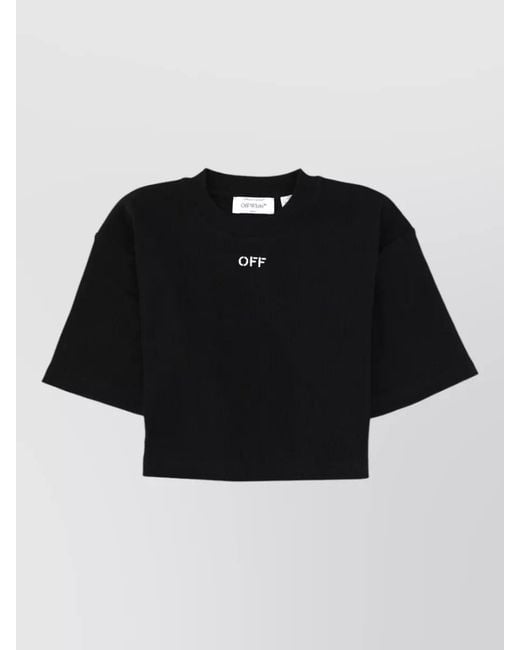 Off-White c/o Virgil Abloh Black Cropped T-Shirt
