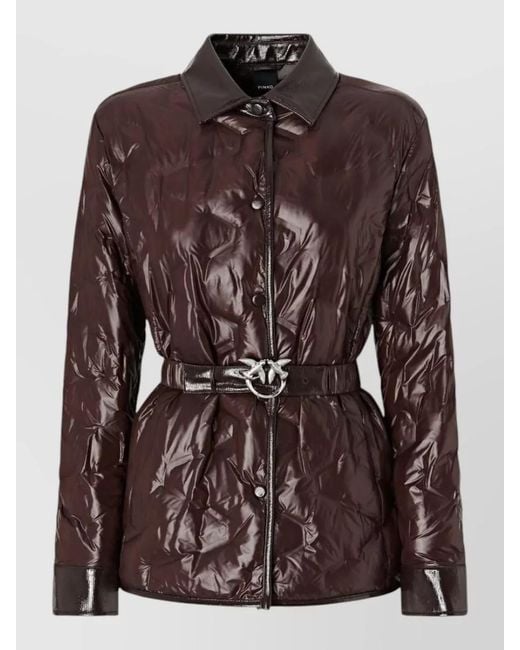 Pinko Brown Single Breasted Coat