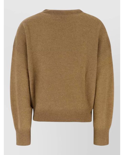 LeKasha Natural Cashmere Modena Sweater Dropped Shoulders Ribbed