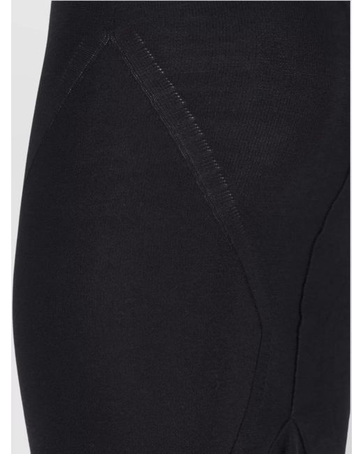 Rick Owens Black High-Waisted Flared Hem Skirt
