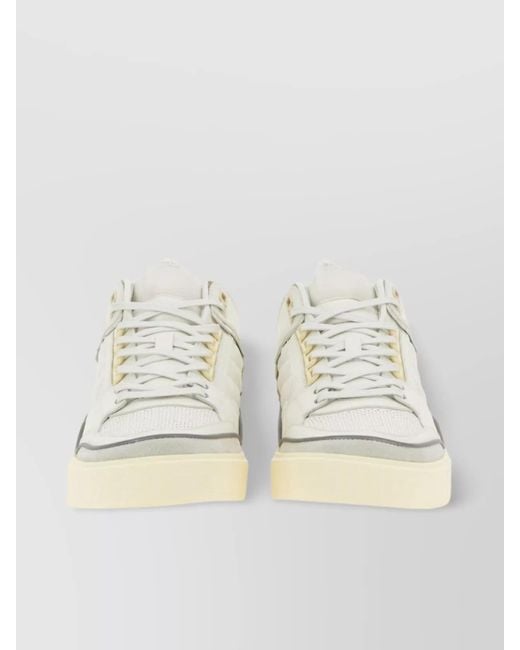 Balmain Multicolor Leather Sneaker With Quilted Side Panels for men