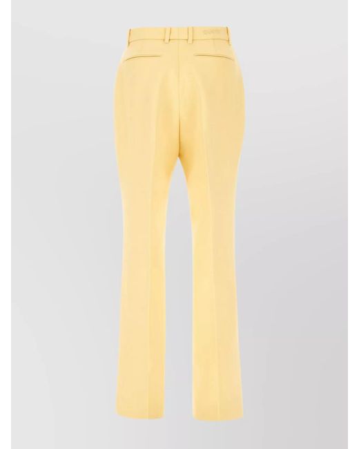 Gucci Yellow Wool Tailored Trousers