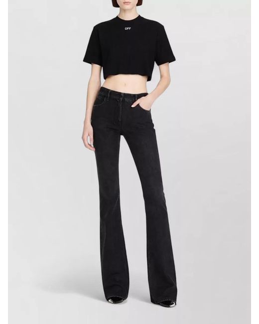 Off-White c/o Virgil Abloh Black Cropped T-Shirt