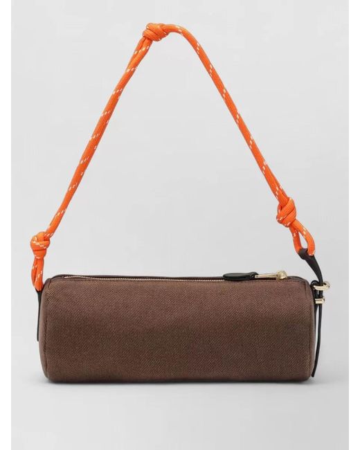 Miu Miu Brown Shoulder Bag Knotted Strap Design
