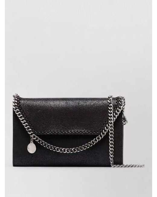 Stella McCartney Black Falabella Chain Wallet Shoulder Bag