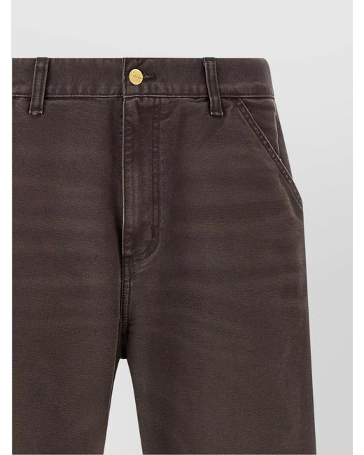 Carhartt Brown Straight-Leg Trousers for men