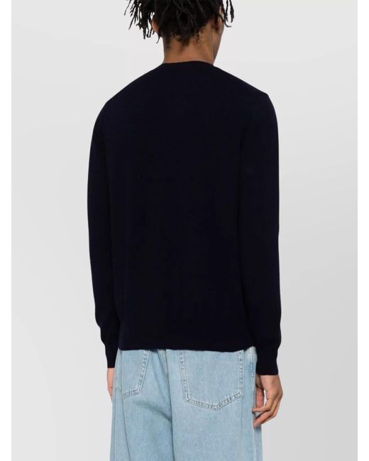 Comme des Garçons Blue Ribbed Wool Cardigan for men