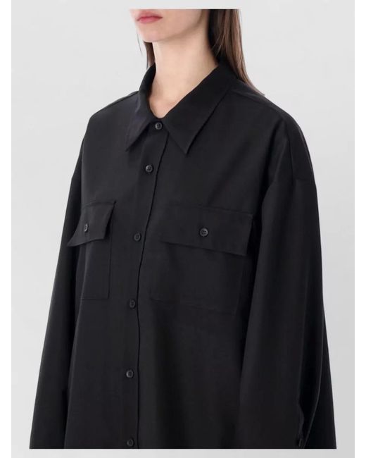 Thelatest Blue Daria Shirt Oversized Long Sleeves Pockets