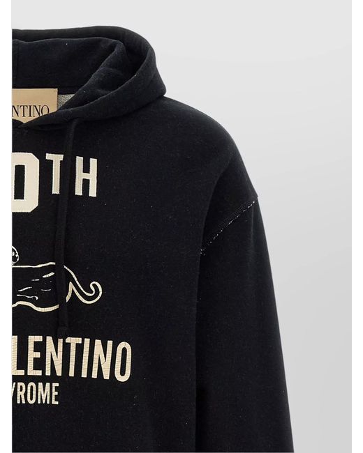Valentino Garavani Blue Printed Hoodie for men