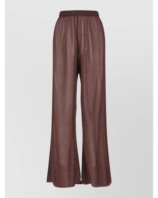 Oseree Brown Oséree Lumière Wide-Leg Pants