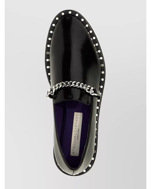 Stella McCartney Black Studded Loafers