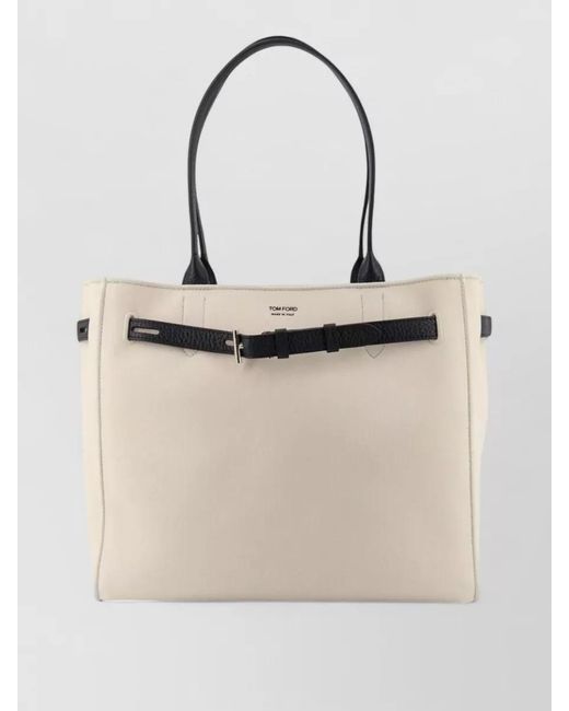 Tom Ford Natural Audrey Medium Tote Bag Top Handles