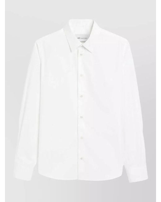 AMI White Cotton T-Shirt for men