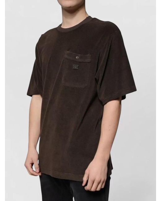 Dolce & Gabbana Black Cotton Crew Neck Short-Sleeve T-Shirt for men