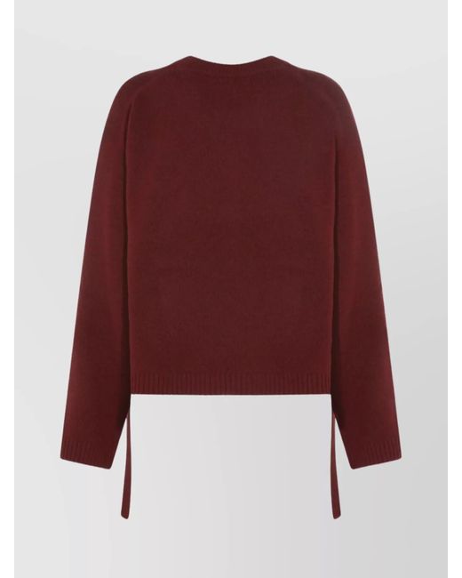 Ganni Red Oversized Wool Jumper