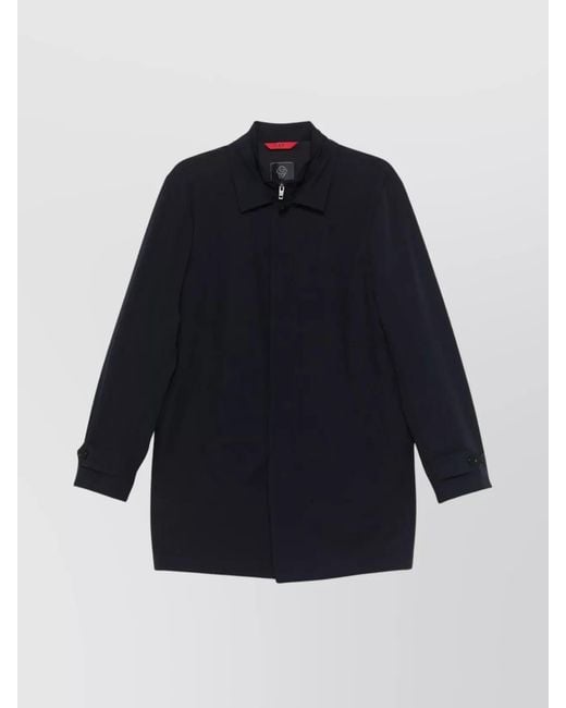 Fay Blue Single Breasted Coat for men